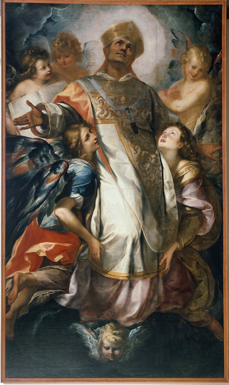 Św. Karol Boromeusz w chwale (olej na płótnie) autorstwa Giulio Cesare Procaccini