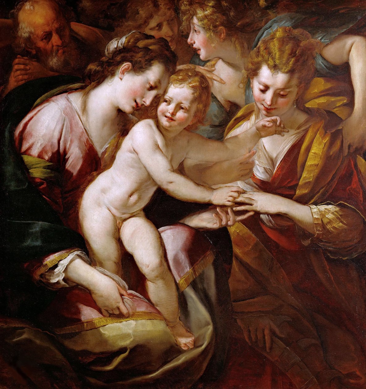 Mistyczne zaślubiny św. Katarzyny, c. 1616-1618. autorstwa Giulio Cesare Procaccini