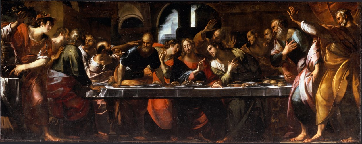 Ostatnia wieczerza (olej na płótnie, ok. 1618) autorstwa Giulio Cesare Procaccini