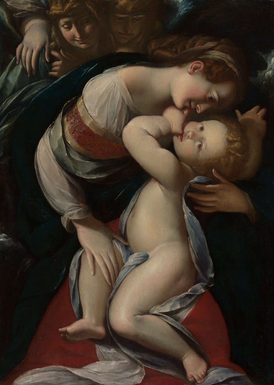 Matka Boska z Dzieciątkiem i aniołami autorstwa Giulio Cesare Procaccini