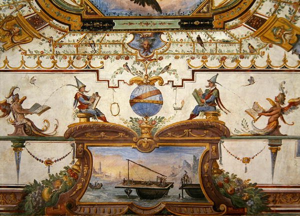 Płyta sufitowa ze Stanzino delle Matematiche (fresk z temperą) (zob. 254070 i 254072-3) autorstwa Giulio Parigi