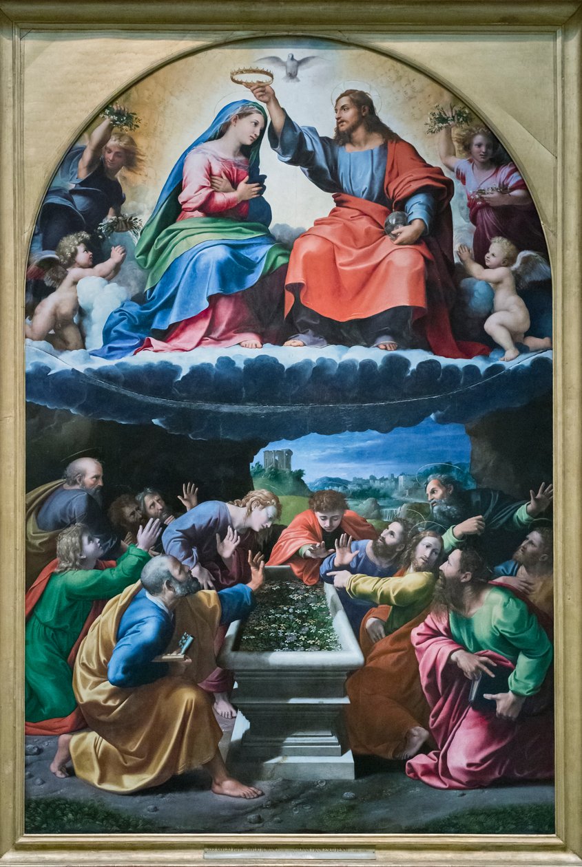 Koronacja Dziewicy, zwana "Madonną z Monteluce" autorstwa Giulio Romano