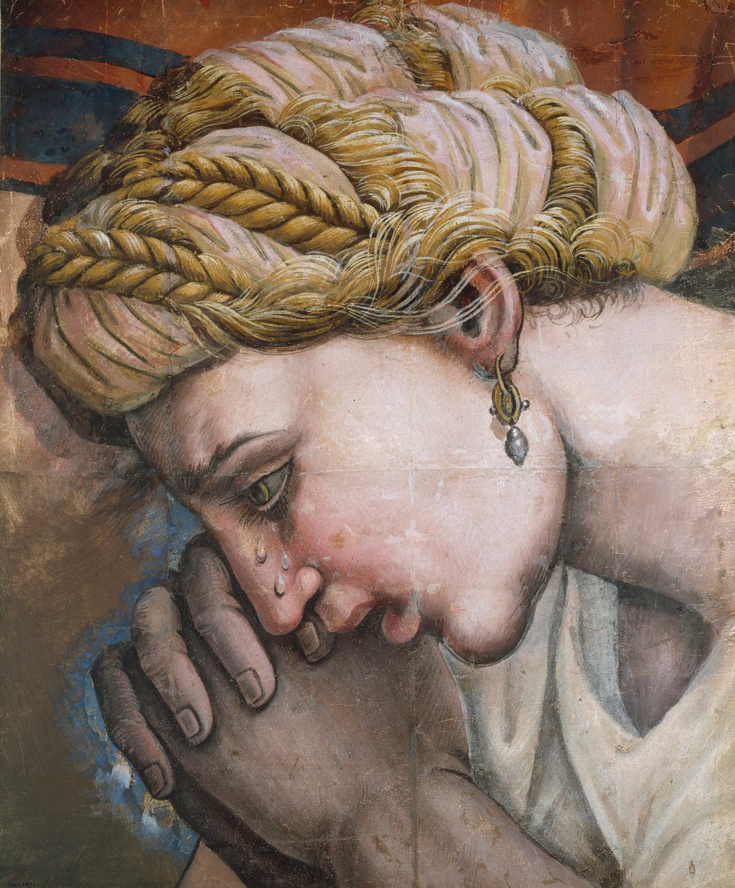 Głowa Matki z Rzezi Niewiniątek. autorstwa Giulio, Romano