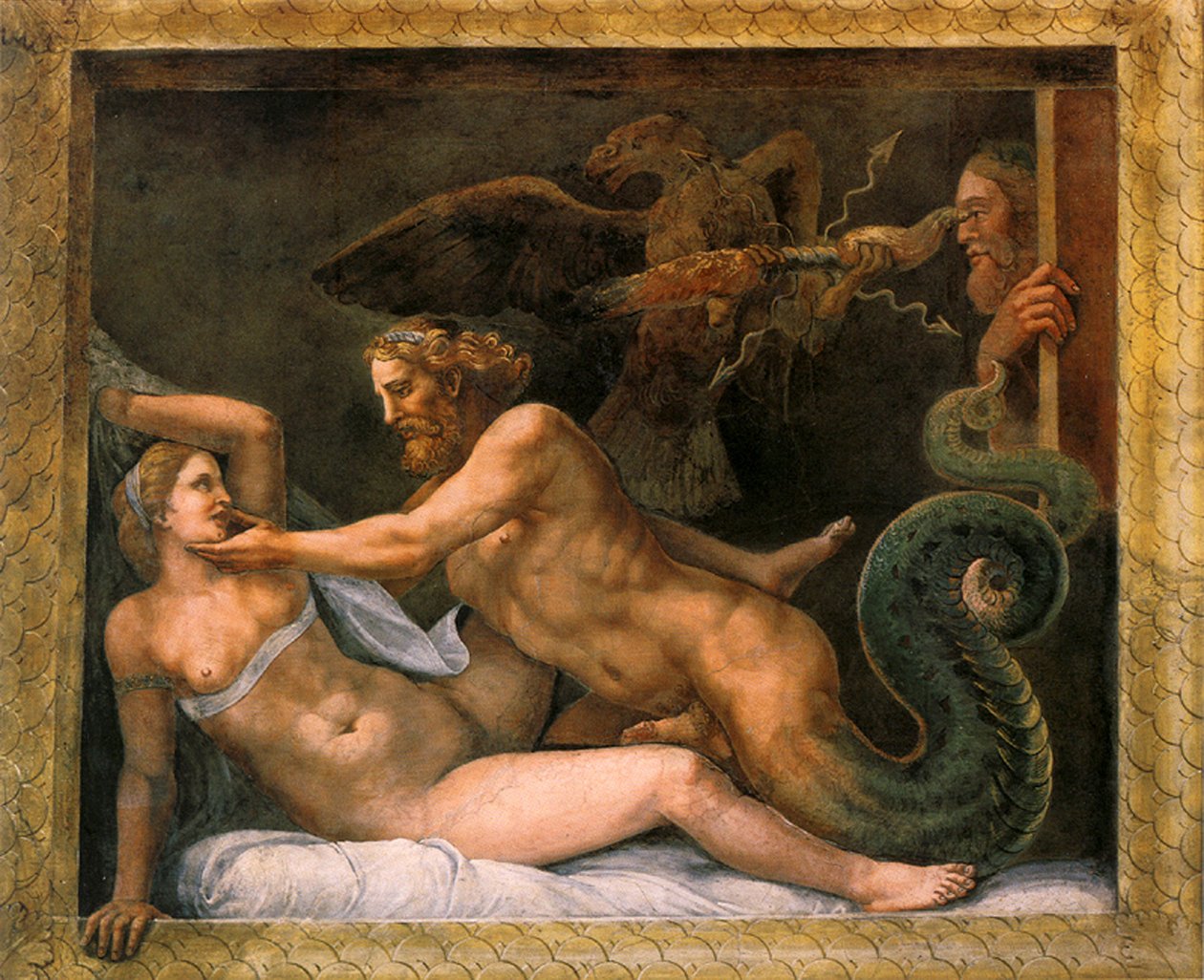 Jowisz i Olimpia, 1526-1534 autorstwa Giulio Romano