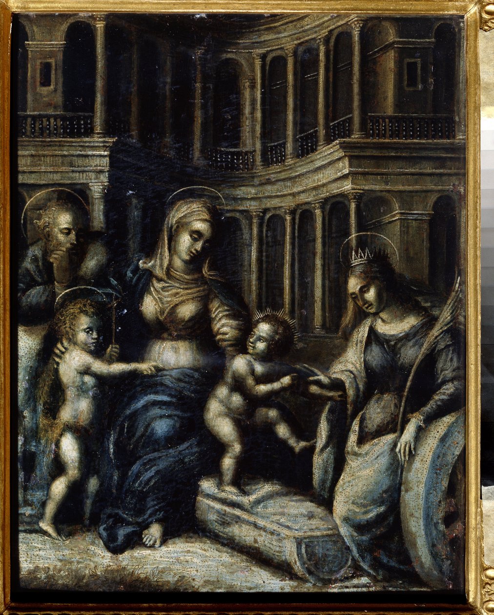 "The Holy Family with Saint Catherine"" Obraz Giulio Pippi de