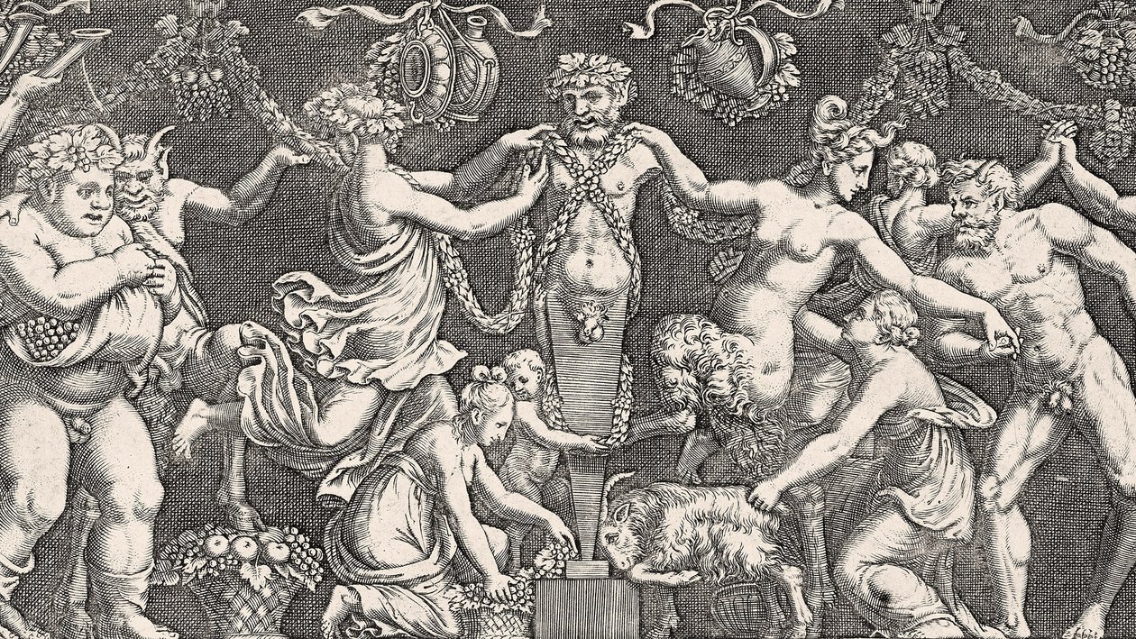 Ofiara dla Priapa, ok. 1540 autorstwa Giulio Romano