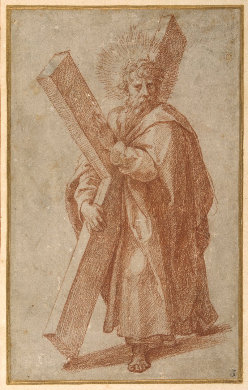 Dwunastu Apostołów: Św. Andrzej autorstwa Giulio Romano