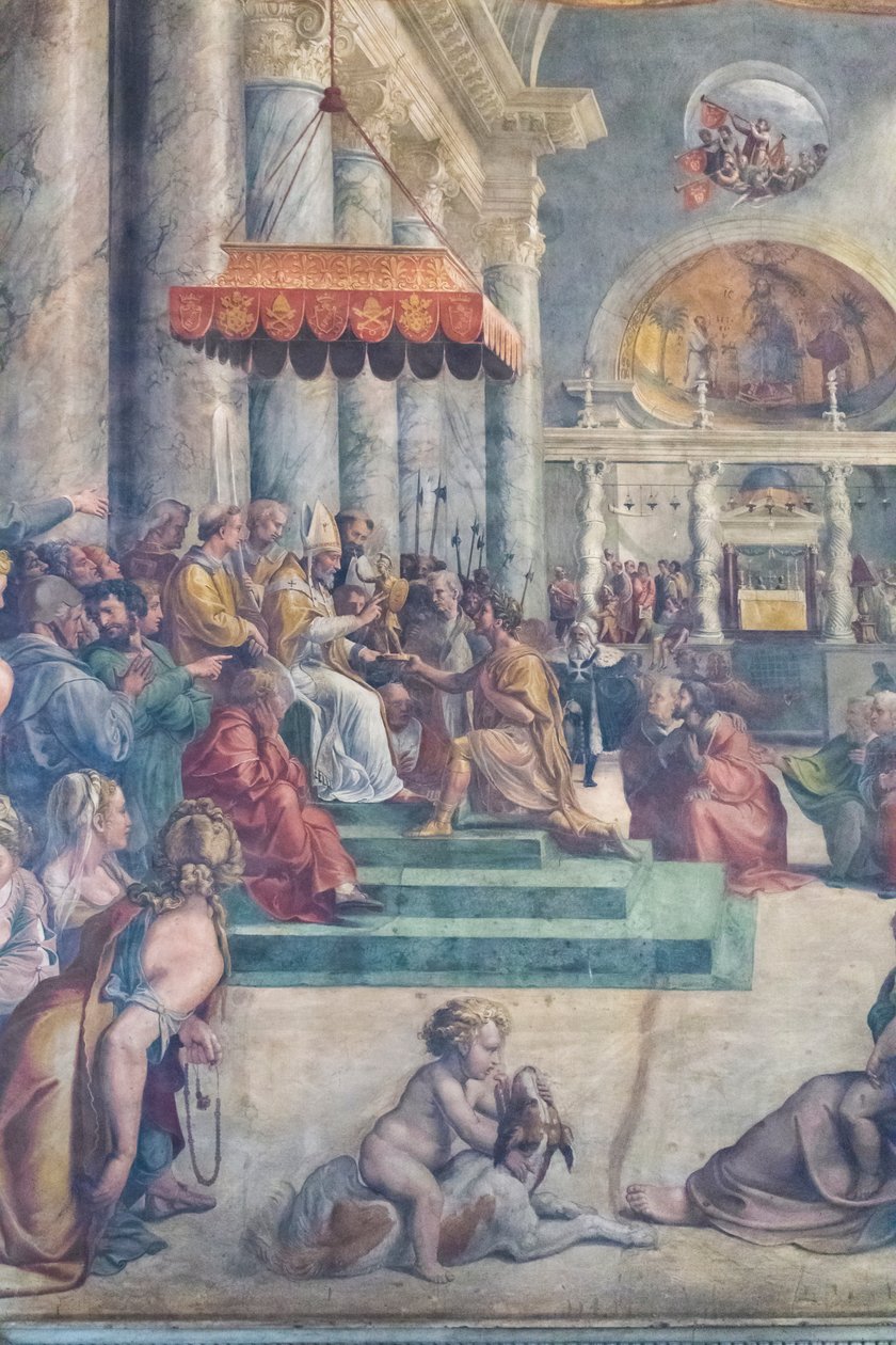Darowizna Rzymu, szczegół autorstwa Giulio Romano