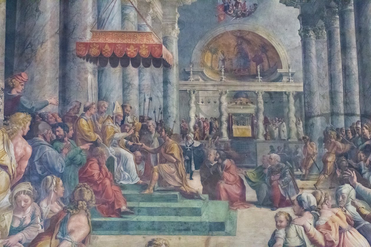 Darowizna Rzymu, szczegół autorstwa Giulio Romano