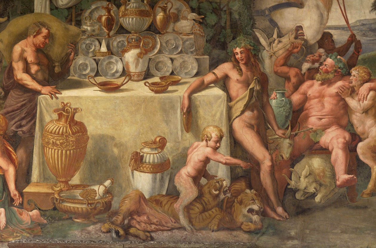 Wesele Kupidyna i Psyche, detal autorstwa Giulio Romano