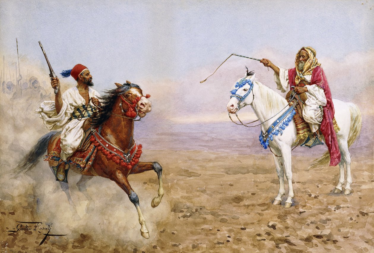 arabscy jeźdźcy, autorstwa Giulio Rosati
