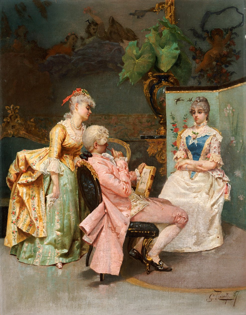 Posiedzenie, 1887 autorstwa Giulio Rosati
