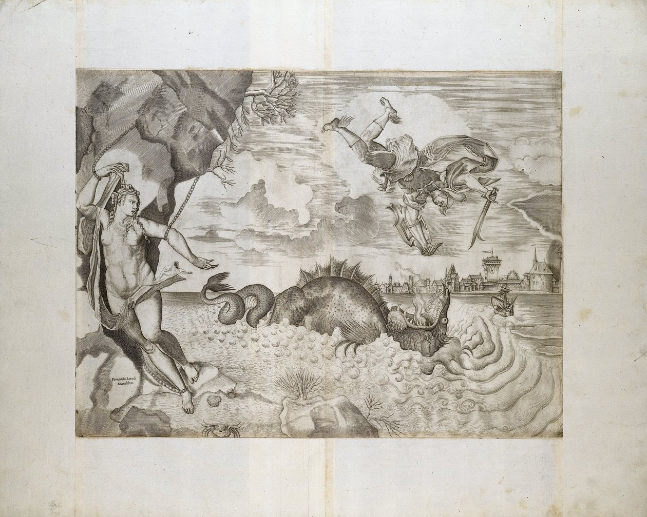 Perseusz i Andromeda autorstwa Giulio Sanuto