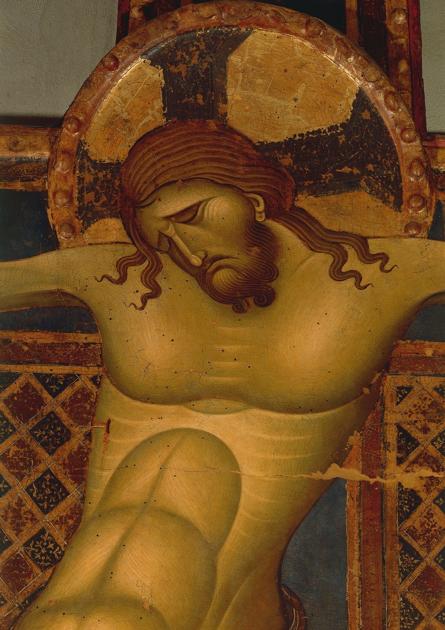 Głowa Chrystusa, fragment XIII-wiecznego krucyfiksu (obraz) autorstwa Giunta Pisano