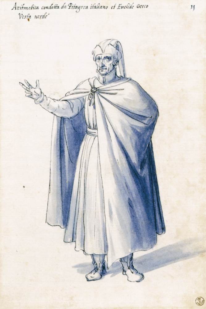 Kostium postaci alegorycznej Arytmetyka autorstwa Giuseppe Arcimboldo