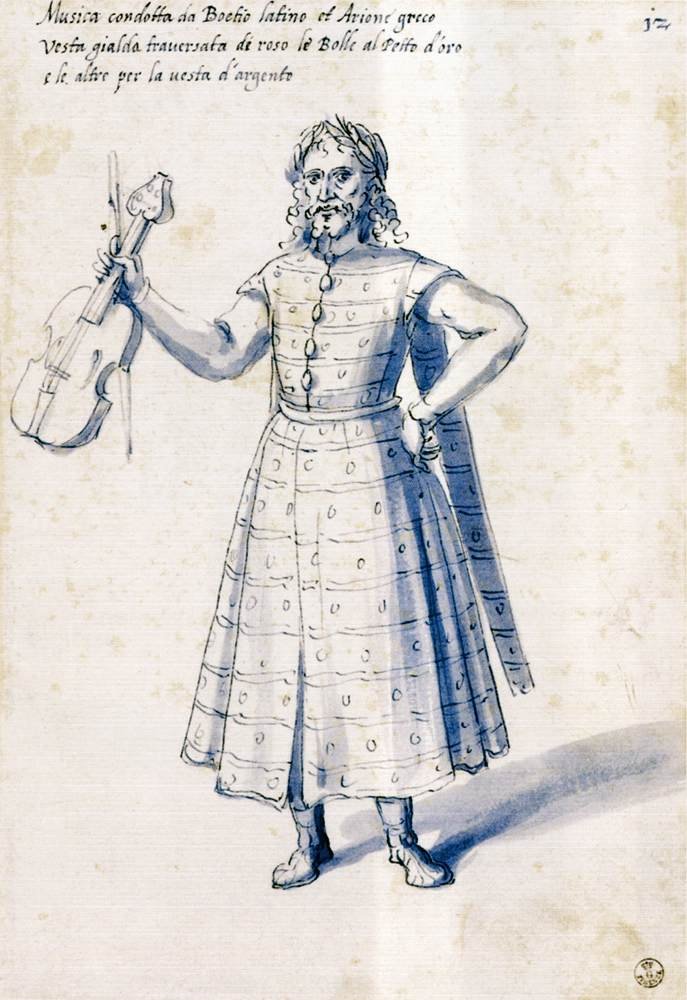 Kostium alegorycznej postaci Muzyka autorstwa Giuseppe Arcimboldo