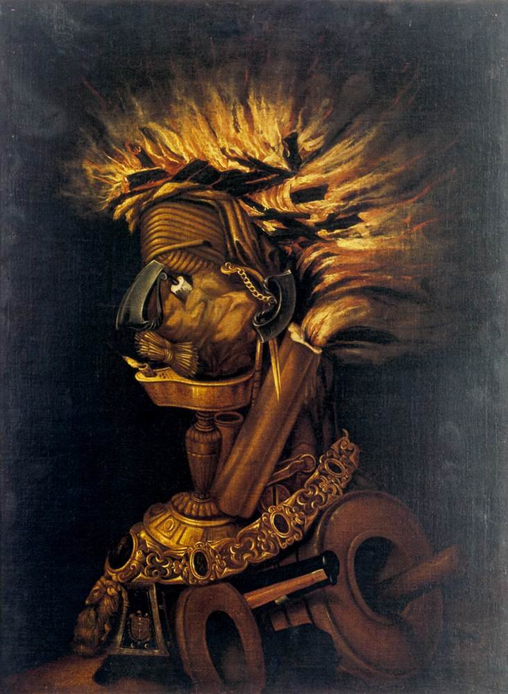 Ogień autorstwa Giuseppe Arcimboldo