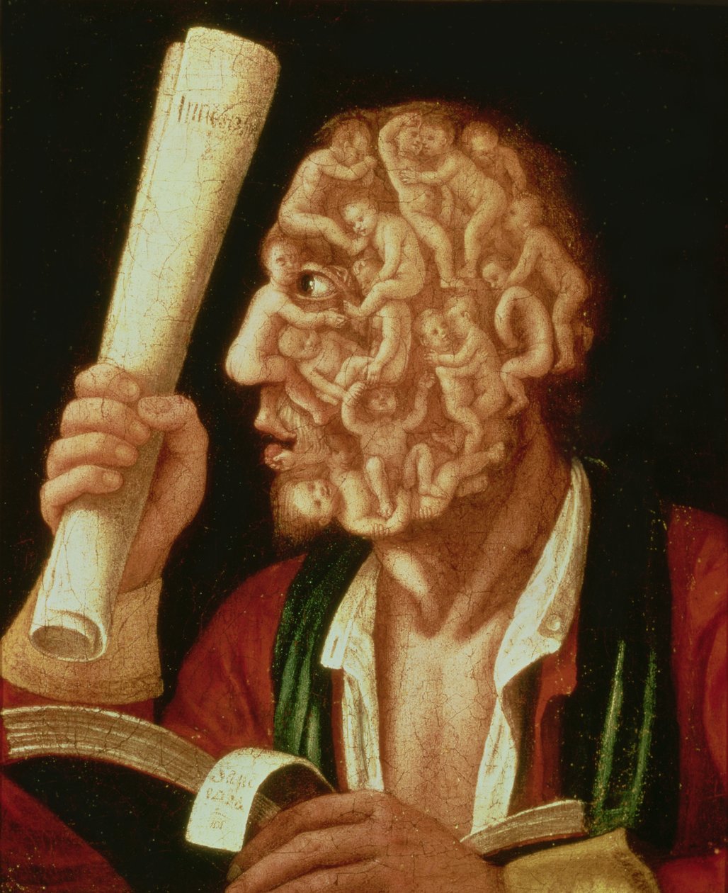 Portret Adama (olej) autorstwa Giuseppe Arcimboldo