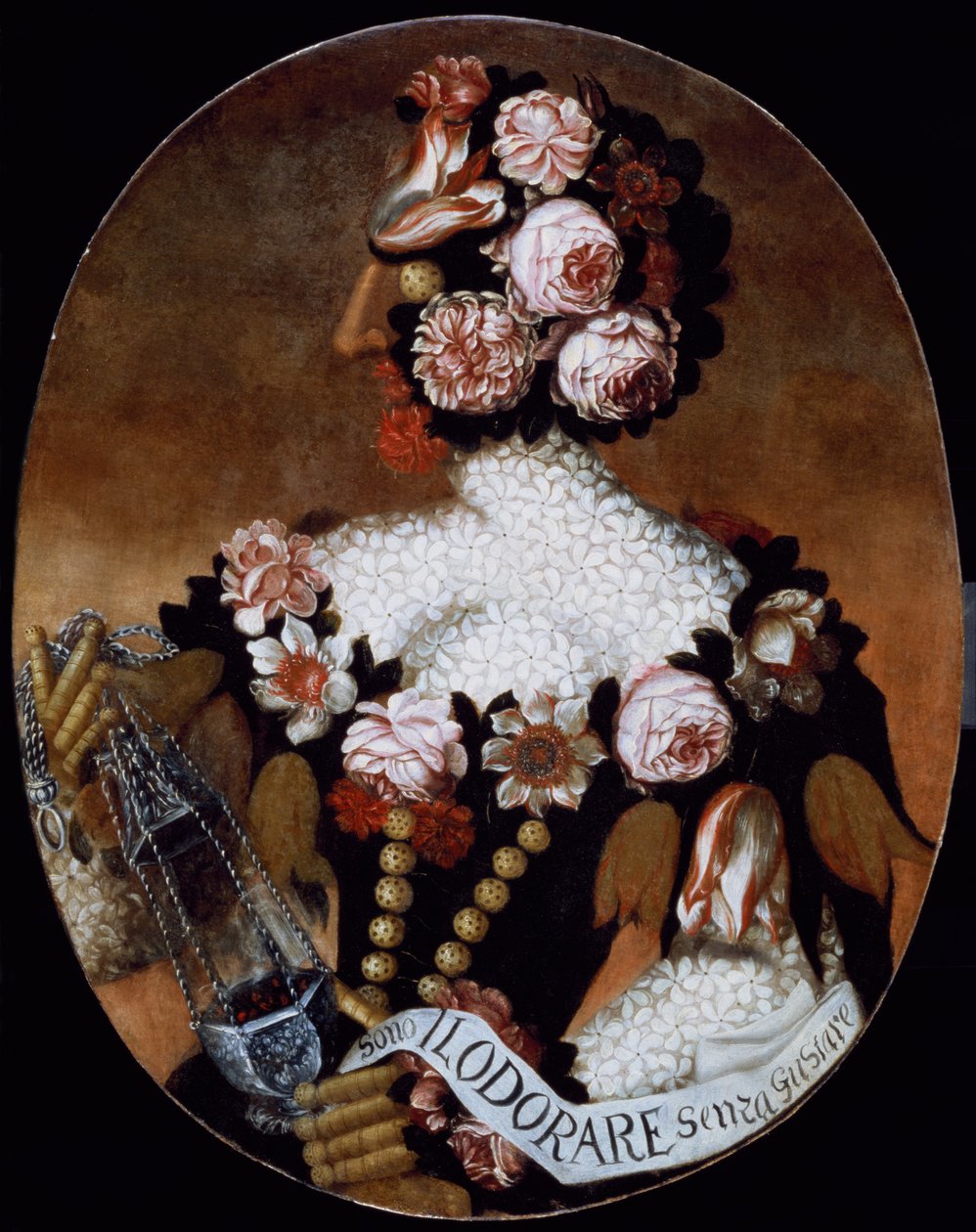 Zmysł zapachu (panel) autorstwa Giuseppe Arcimboldo