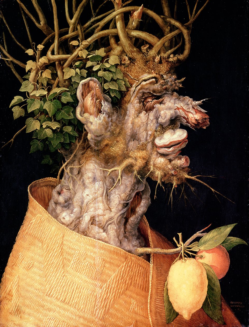Zima, autorstwa Giuseppe Arcimboldo
