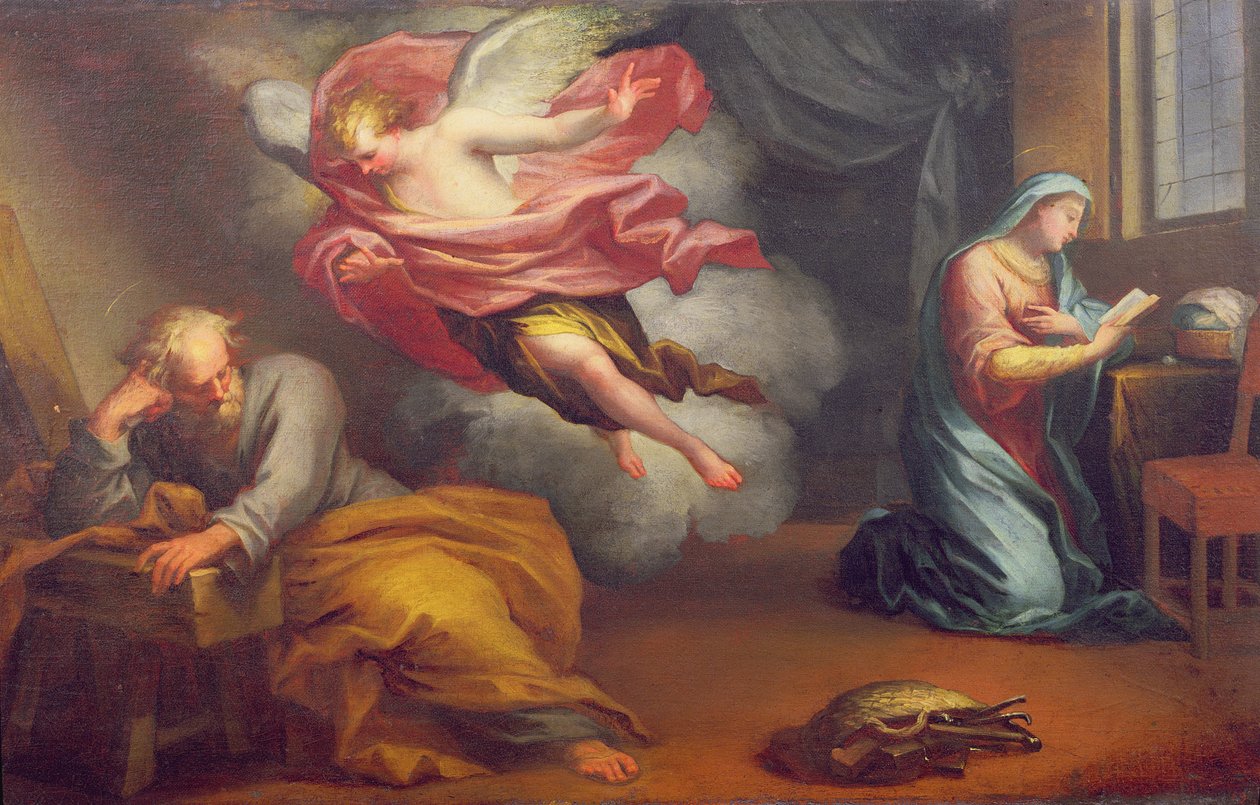 Anioł ukazujący się Józefowi autorstwa Giuseppe Badarocco