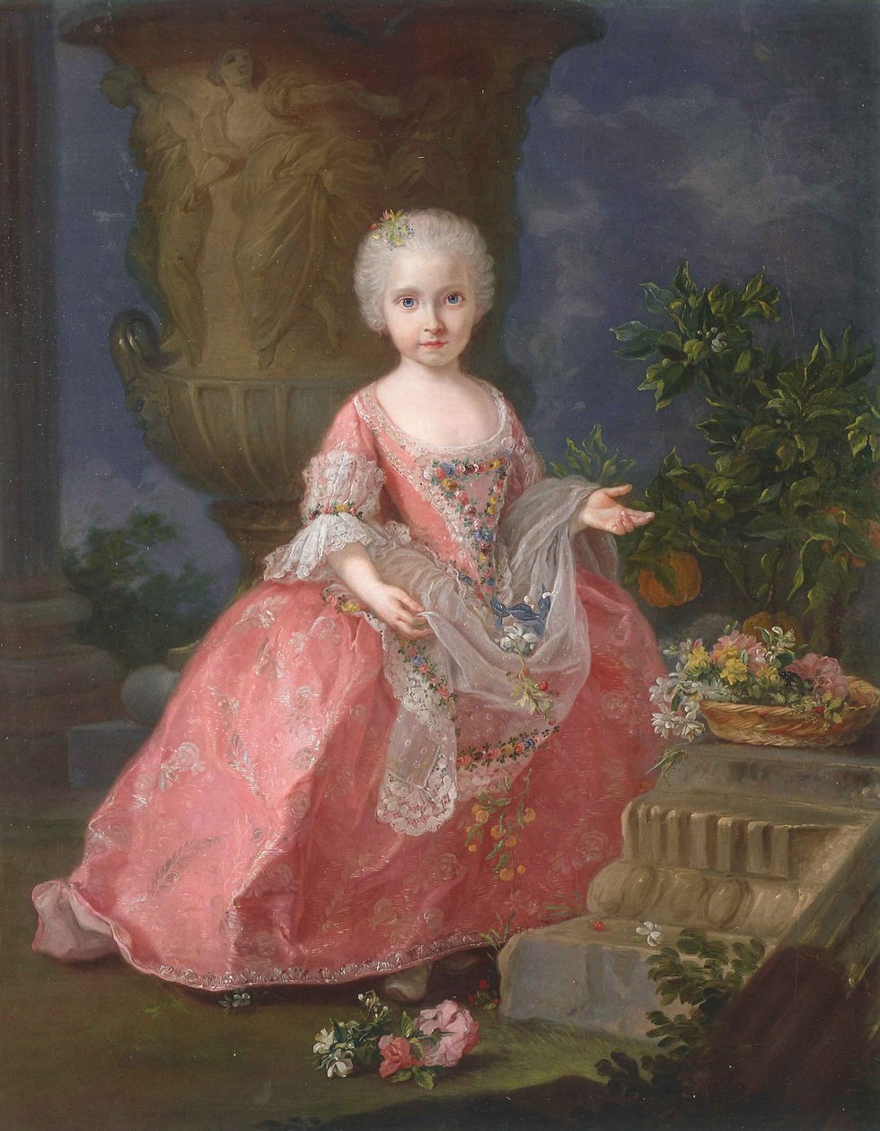 Portret infantki Marii Luizy z Hiszpanii (1745-1792) autorstwa Giuseppe Bonito