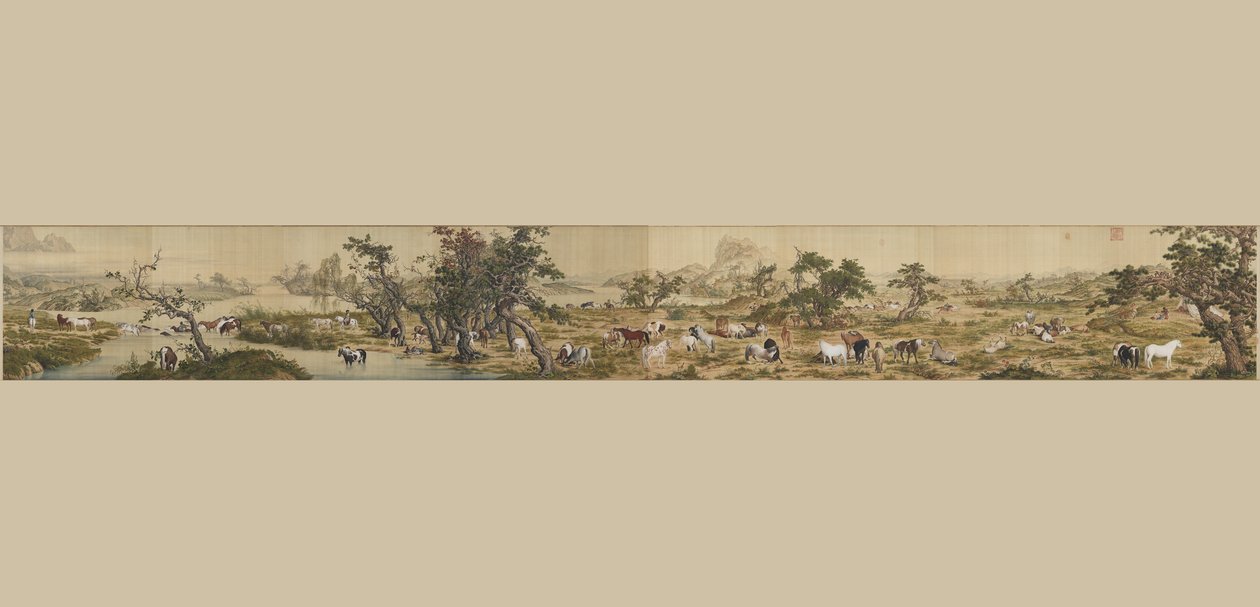 Sto koni autorstwa Giuseppe Castiglione