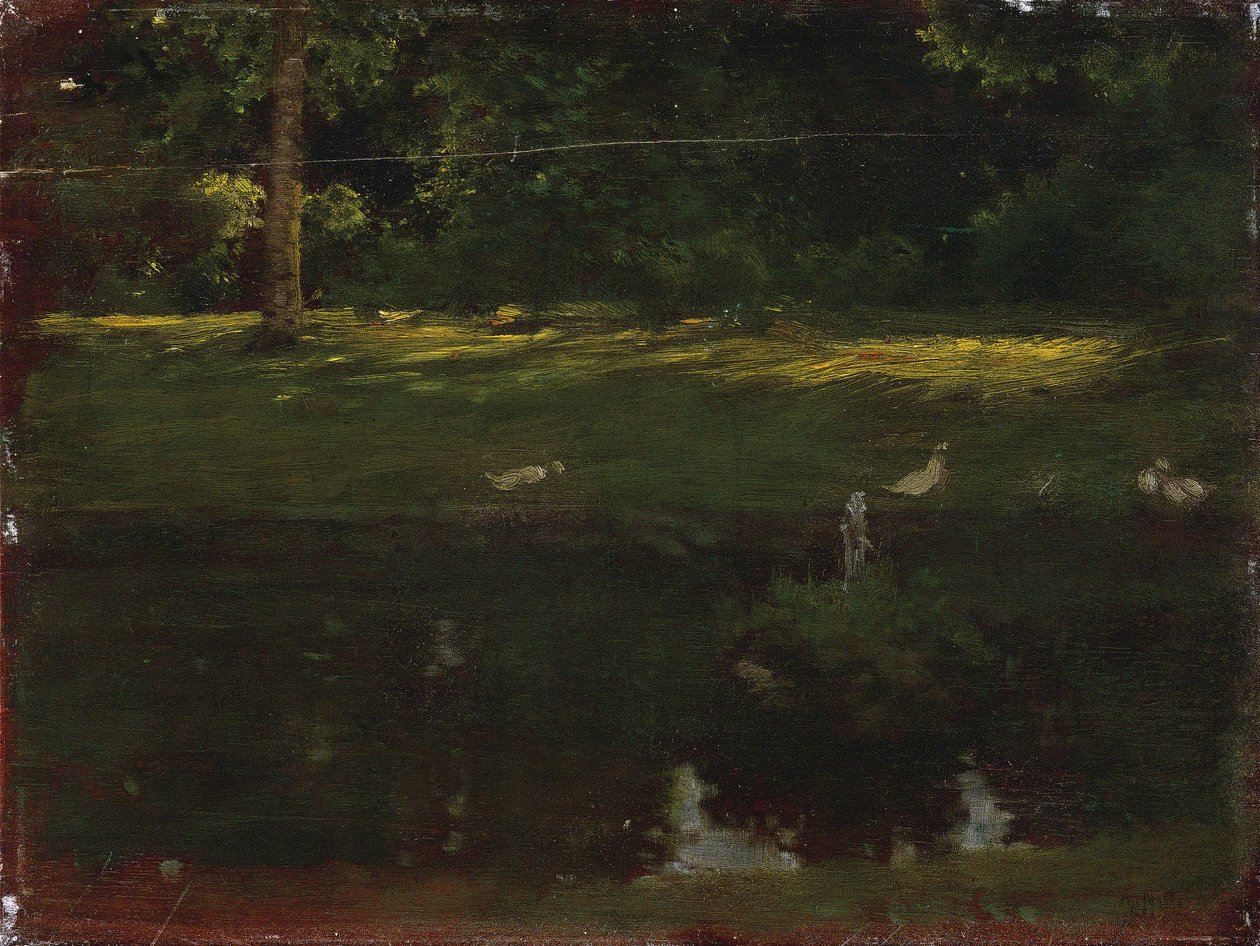 Staw w Bois de Boulogne, ok.1875 autorstwa Giuseppe de Nittis