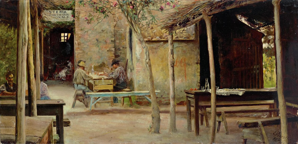 Wnętrze Osterii autorstwa Giuseppe Ferrari