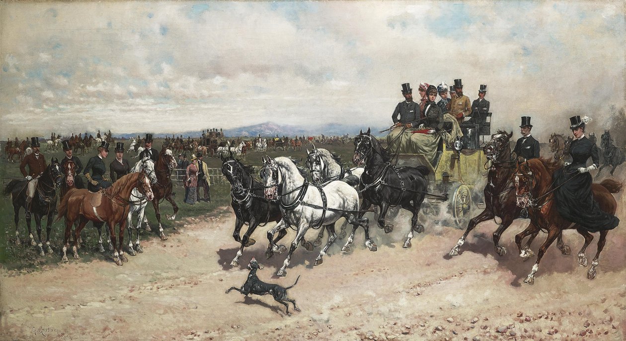 Powrót z Capannelle autorstwa Giuseppe Gabani
