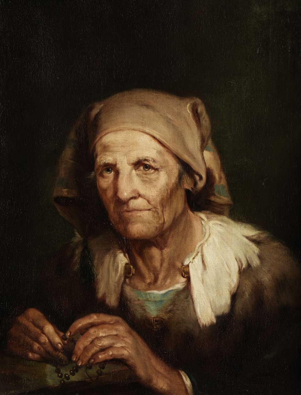 Portret starej kobiety. autorstwa Giuseppe Nogari