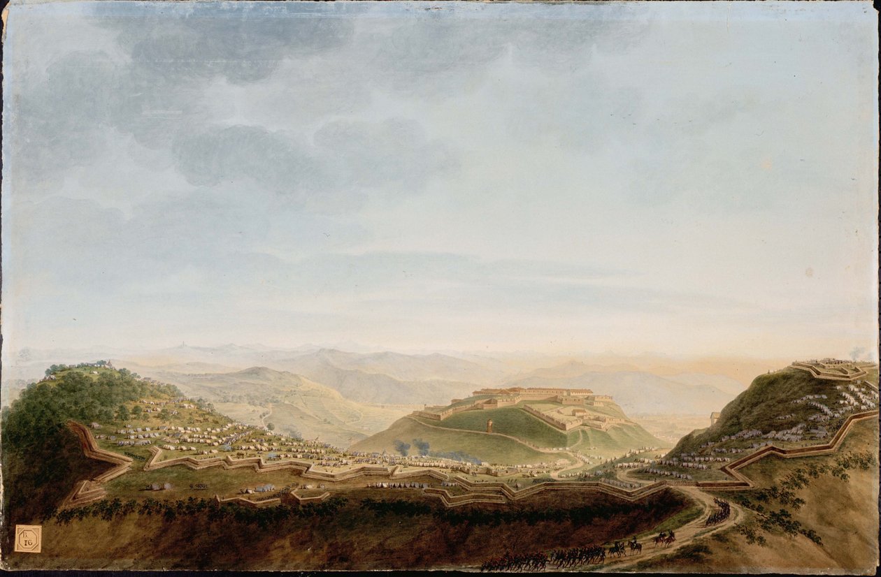 Fort de la Ceva 16 kwietnia 1796 r. autorstwa Giuseppe Pietro Bagetti