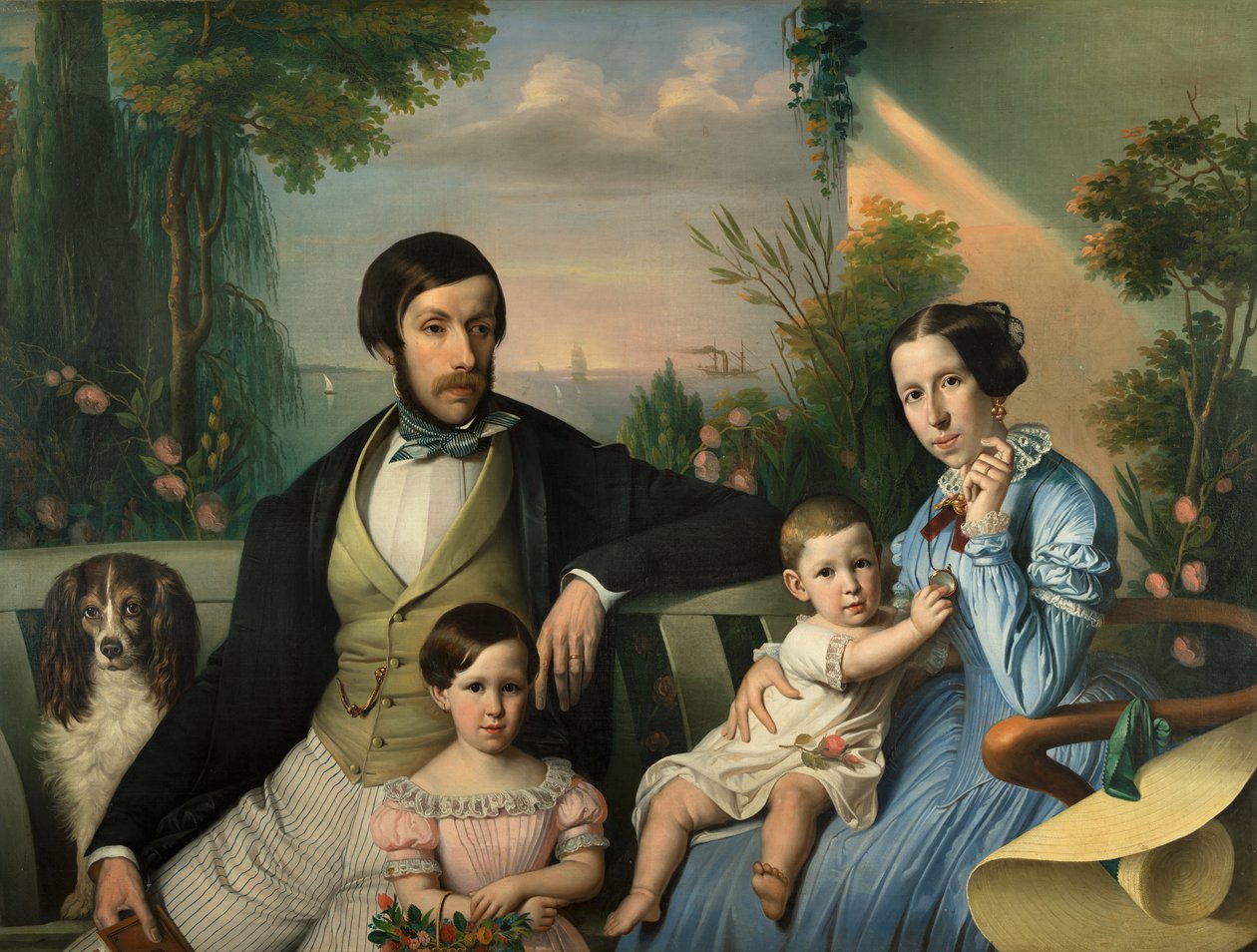 Pietro Stanislao Parisi z rodziną autorstwa Giuseppe Tominz