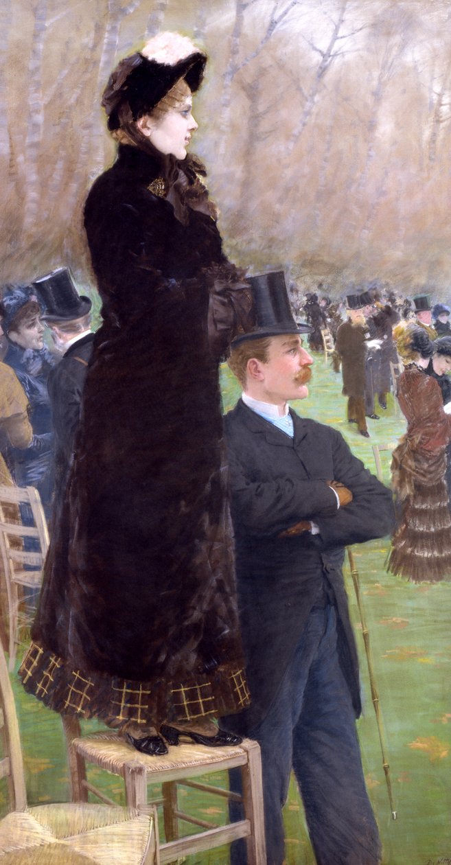Tor wyścigowy w Bois de Boulogne (pastel na papierze) autorstwa Giuseppe de Nittis