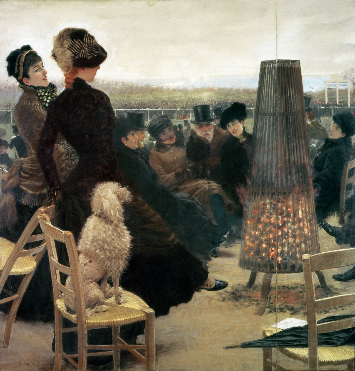 Wyścigi w Auteuil, część tryptyku autorstwa Giuseppe de Nittis