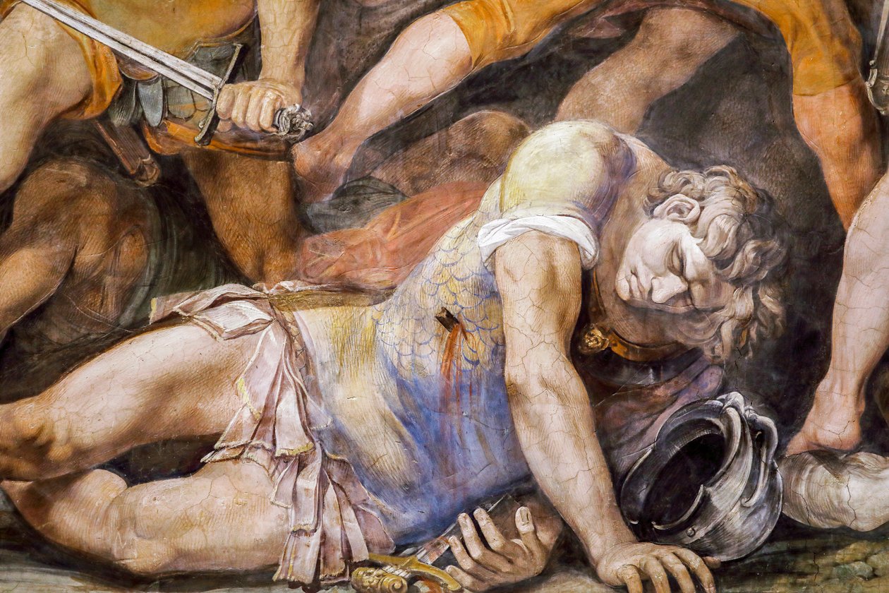 Bitwa między Horatiami i Kuriatami (szczegóły) autorstwa Giuseppe (1568 1640) Cesari