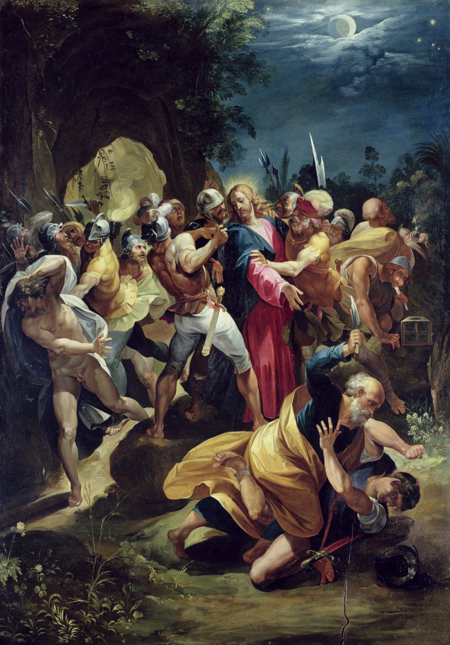 Aresztowanie Chrystusa, ok. 1590 (olej na panelu) autorstwa Giuseppe Cesari
