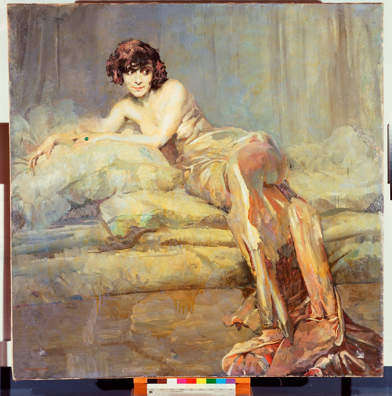 „portret kobiety w szarości” lub Maria Melato (Malarstwo) autorstwa Giuseppe Amisani