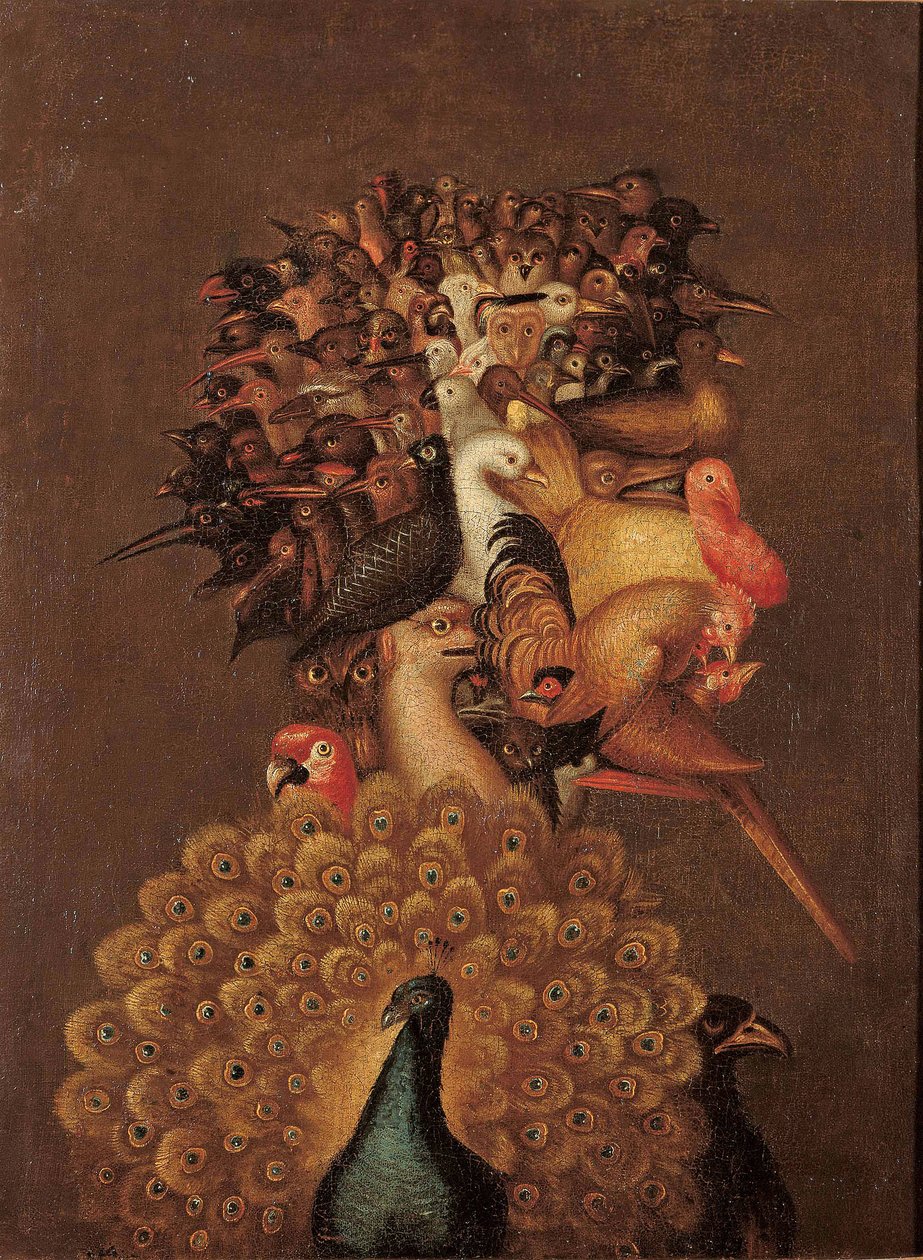 Powietrze - Giuseppe Arcimboldo (1527-1593). Olej na płótnie, ok. 1566. Wymiar : 74,4x56 cm Kolekcja prywatna autorstwa Giuseppe Arcimboldo