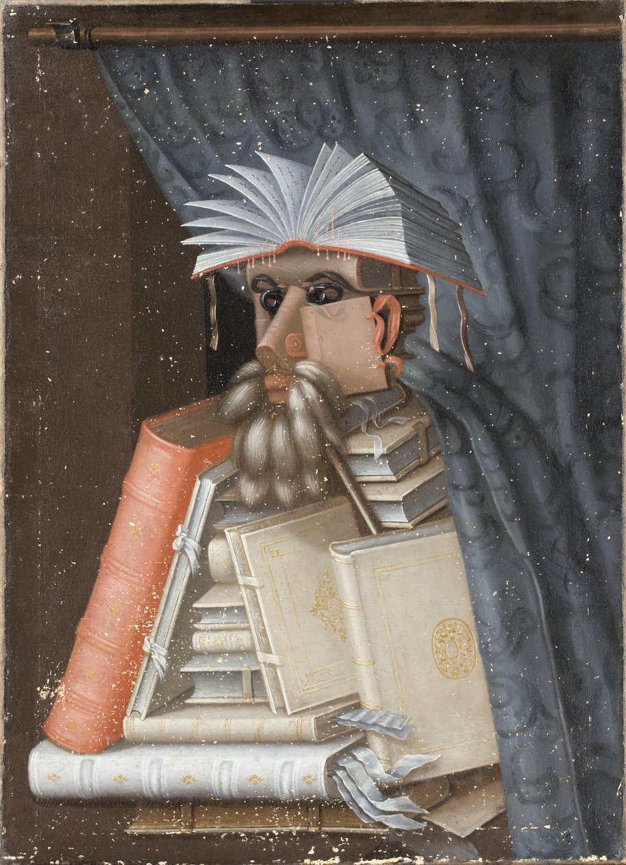 Bibliotekarz autorstwa Giuseppe Arcimboldo