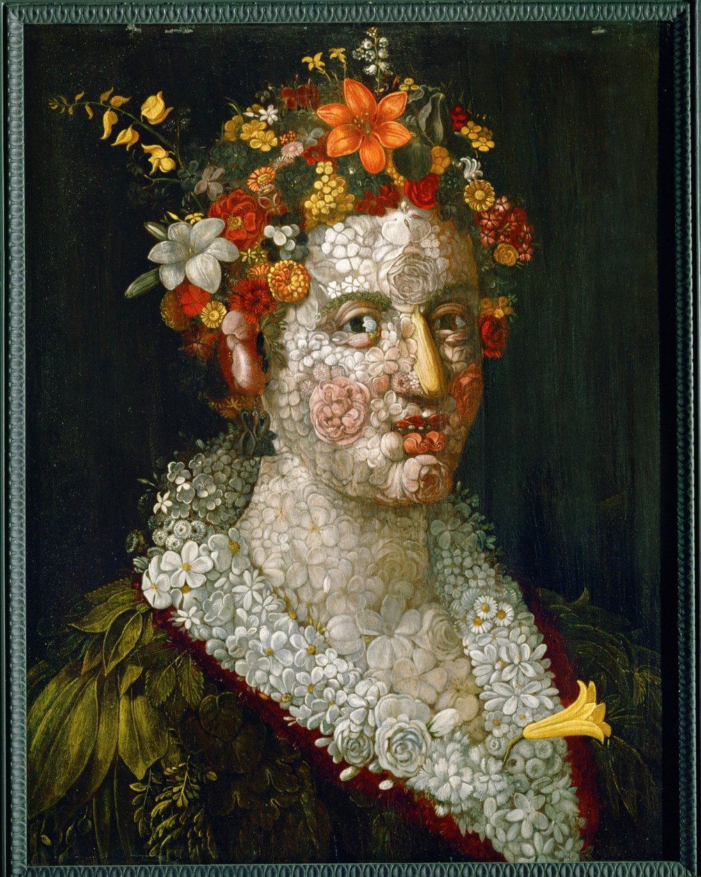 Flora (olej na drewnie) autorstwa Giuseppe Arcimboldo