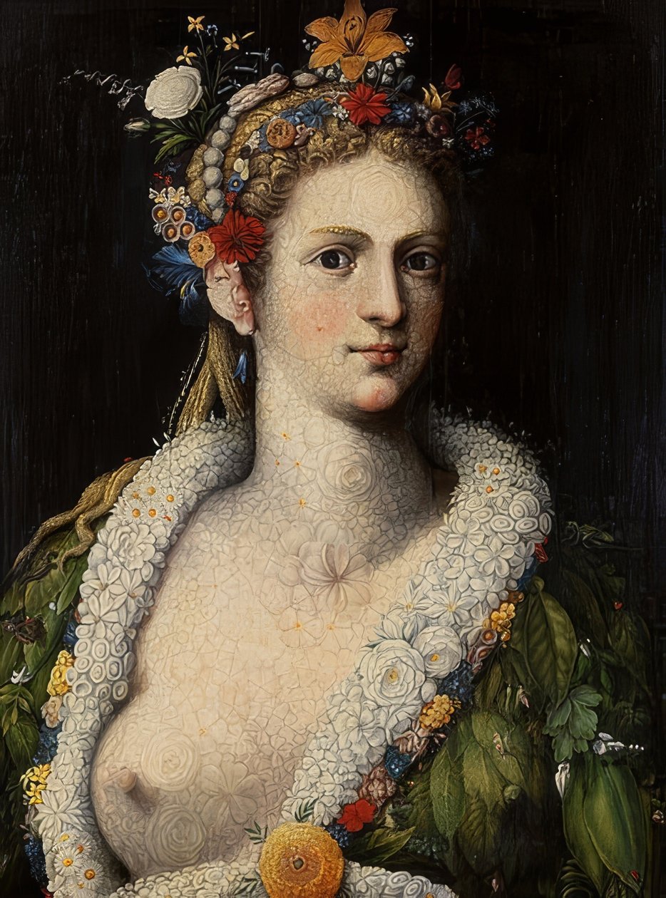 Flora prostytutki Um 1590 autorstwa Giuseppe Arcimboldo