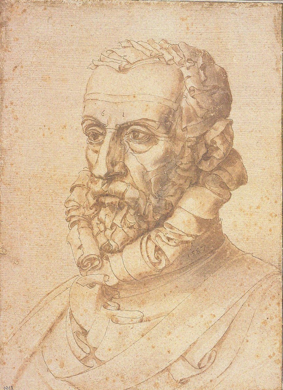 Autoportret literacki, 1587. autorstwa Giuseppe Arcimboldo