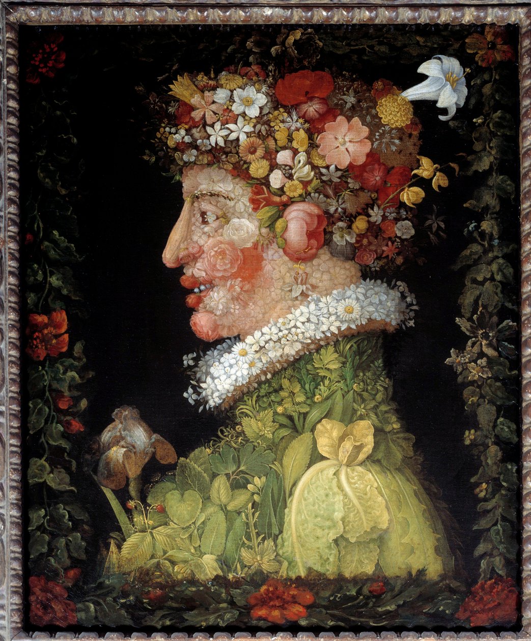 Wiosna (z cyklu przedstawiającego cztery pory roku) autorstwa Giuseppe Arcimboldo