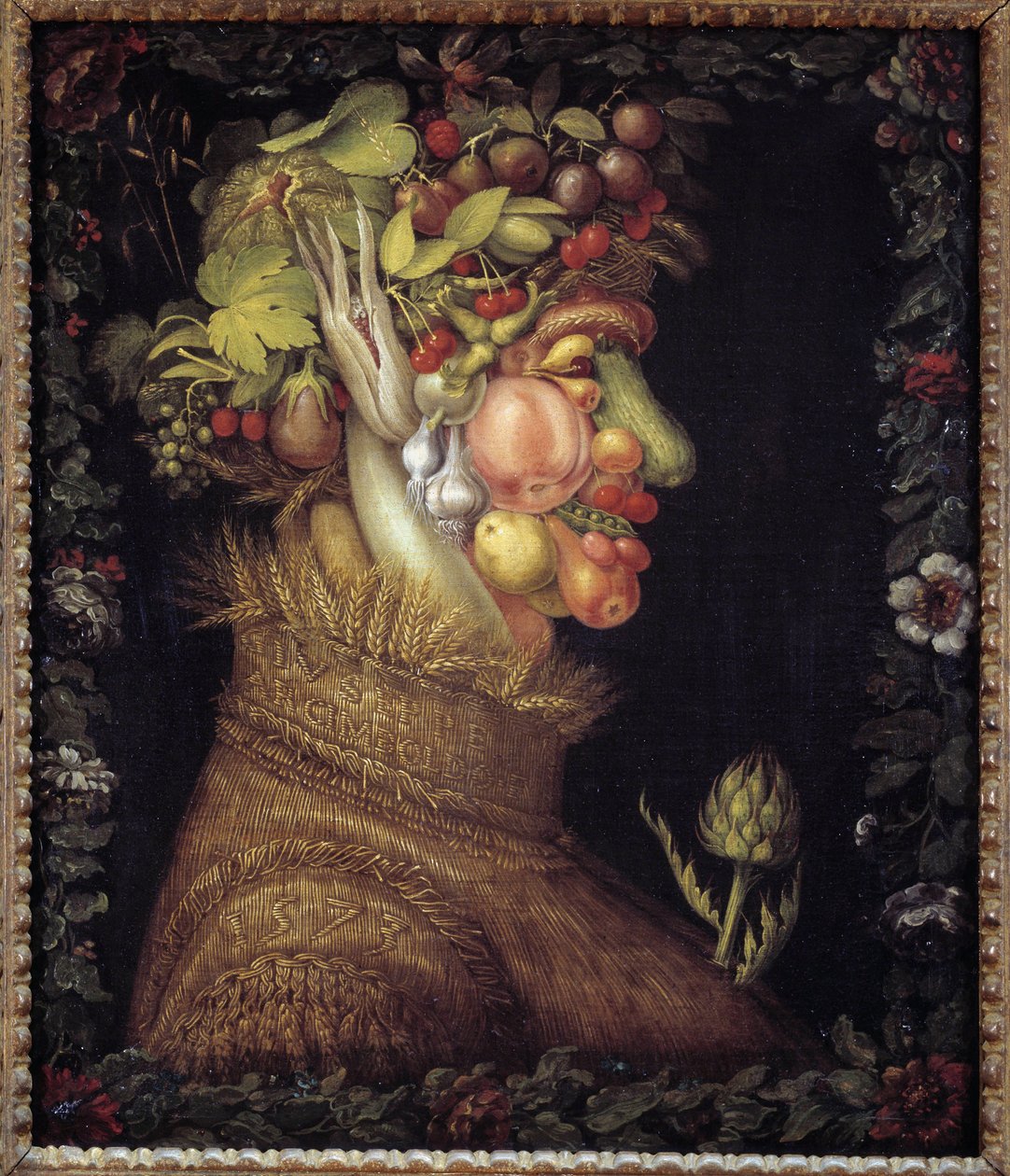 Lato. Alegoria o porach roku. Obraz Giuseppe Arcimboldo (1527-1593). Musée du Louvre autorstwa Giuseppe Arcimboldo