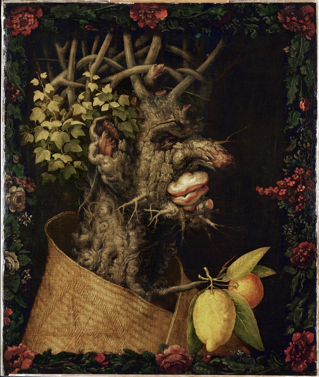 Zima, alegoria ... autorstwa Giuseppe Arcimboldo