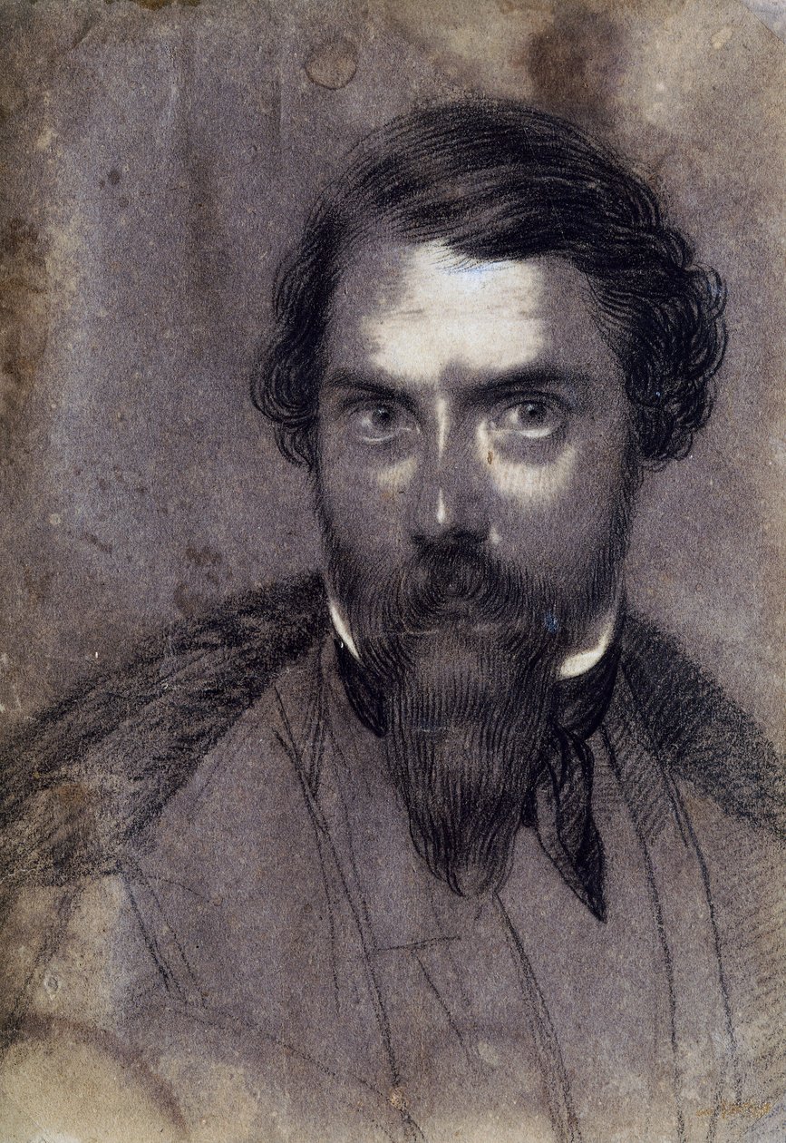 Autoportret (kreda na papierze) autorstwa Giuseppe Baldini