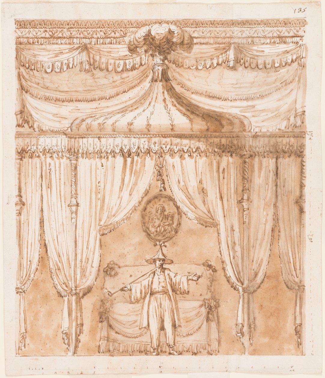 Wnęka sypialniana z figurą autorstwa Giuseppe Barberi