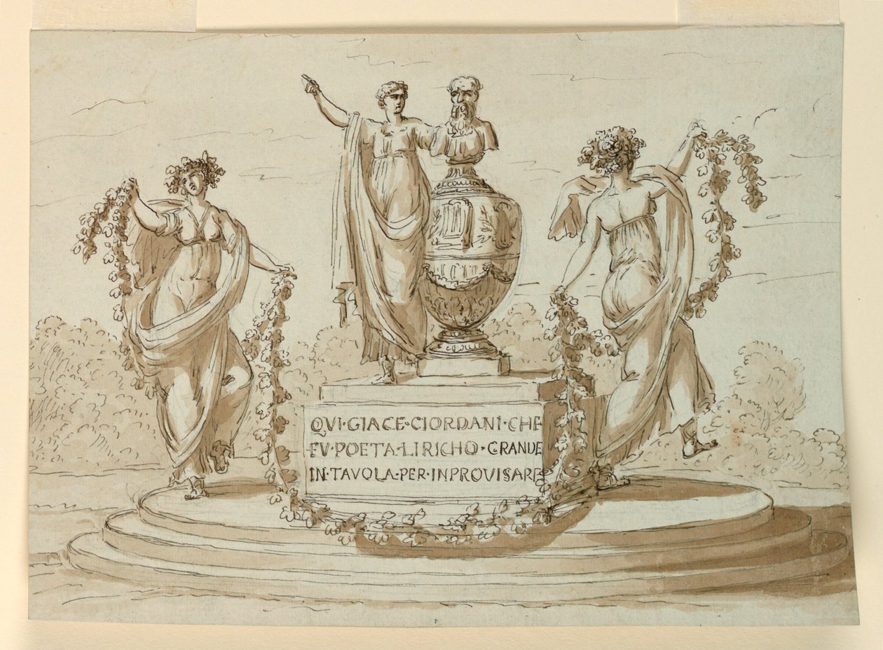 Pomnik nagrobny dla poety Pietro Giordani autorstwa Giuseppe Barberi