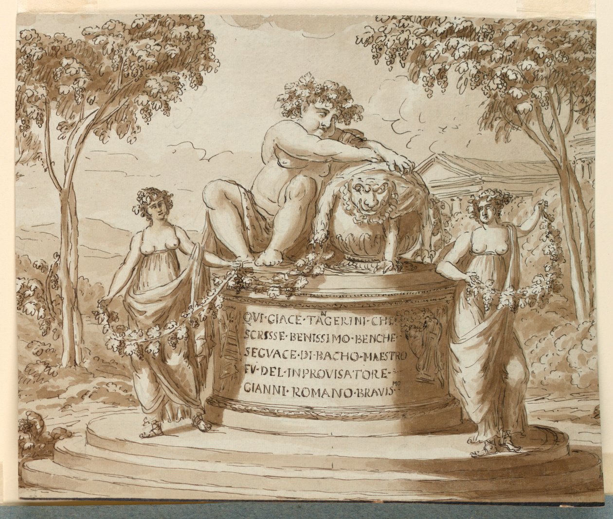 Pomnik nagrobny dla poety Tagerini autorstwa Giuseppe Barberi